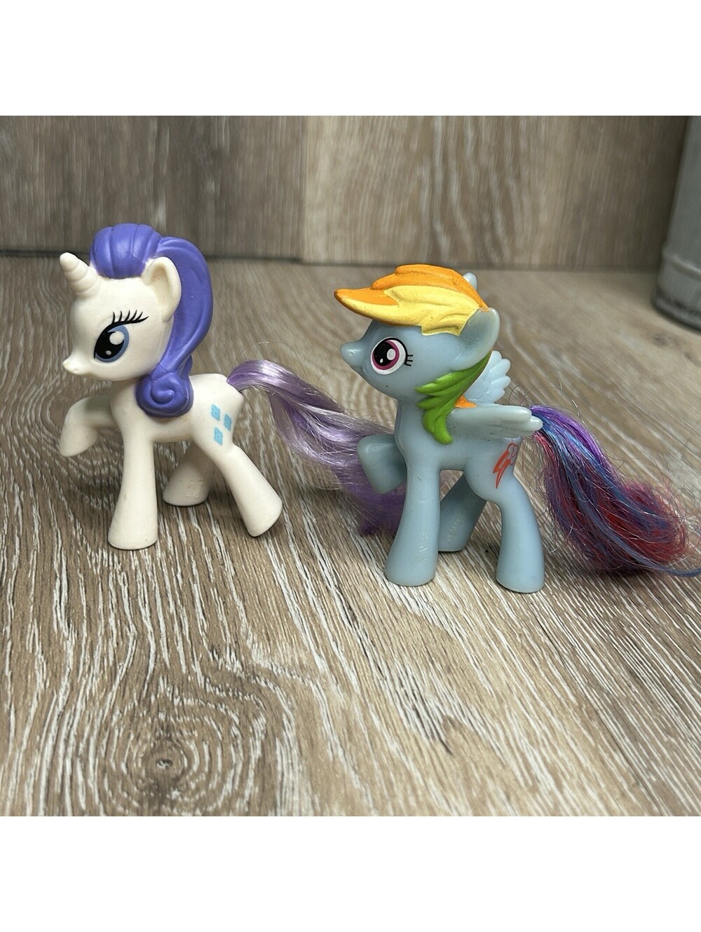 My Little Pony G4 Rainbow Dash And Rarity 3” MLP Brushable Toy Figures